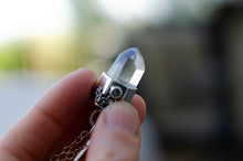 Load image into Gallery viewer, Phantom Quartz Neclace with Pink Swarovski Crystal