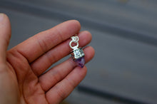 Load image into Gallery viewer, Tiny Stamped Veracruz Amethyst Pendant