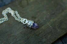 Load image into Gallery viewer, Tiny Stamped Veracruz Amethyst Pendant