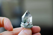 Load image into Gallery viewer, Garden Quartz with White Swarovski Crystal Pendant