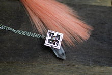 Load image into Gallery viewer, Clear Quartz Crystal Point with Opal - Talisman F