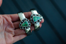 Load image into Gallery viewer, Snowville Variscite Cuff Bracelet - Size XL to S (adjusted upon request)