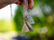 Load image into Gallery viewer, Handmade Eye and Garnet Pendant - schilverjewelry