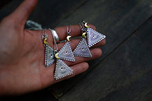 Load image into Gallery viewer, Handmade Eye and Garnet Pendant - schilverjewelry