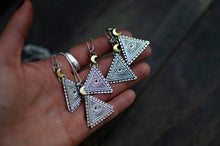 Load image into Gallery viewer, Handmade Eye and Garnet Pendant - schilverjewelry