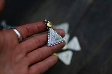 Load image into Gallery viewer, Handmade Eye and Garnet Pendant - schilverjewelry