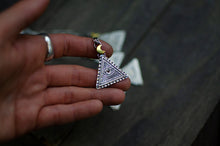 Load image into Gallery viewer, Handmade Eye and Garnet Pendant - schilverjewelry