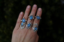 Load image into Gallery viewer, Rainbow Moonstone Ring Set - Size 7 - schilverjewelry
