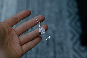 Hamsa Sterling Silver Necklace (CHOOSE DESIGN BELOW DESCRIPTION)