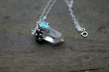 Load image into Gallery viewer, Phantom Quartz and Turquoise Pendant