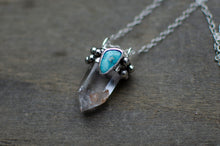 Load image into Gallery viewer, Phantom Quartz and Turquoise Pendant