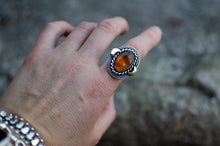 Load image into Gallery viewer, Amber Lunar Ring - Size 8.5