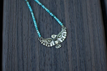 Load image into Gallery viewer, Thunderbird Sterling Silver Necklace with Turquoise Beads - C