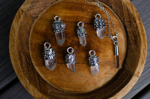 Himalayan Quartz Crystal Necklace in Sterling Silver