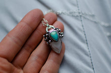 Load image into Gallery viewer, Phantom Quartz with Inlay Turquoise Pendant