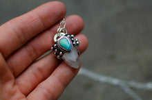 Load image into Gallery viewer, Phantom Quartz with Inlay Turquoise Pendant