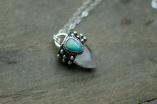 Load image into Gallery viewer, Phantom Quartz with Inlay Turquoise Pendant