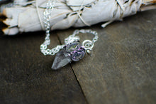 Load image into Gallery viewer, Himalayan Quartz Crystal Necklace in Sterling Silver