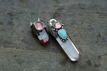 Load image into Gallery viewer, Pink Scarlet Lemurian Quartz with Strawberry Quartz Pendant