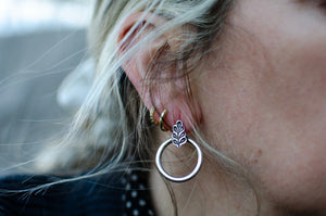Sterling Silver Stamped Earrings