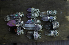 Load image into Gallery viewer, Phantom Quartz Neclace with Pink Swarovski Crystal