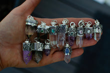 Load image into Gallery viewer, Phantom Quartz Neclace with Pink Swarovski Crystal