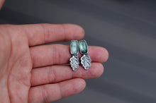 Load image into Gallery viewer, Green Kyanite Leafy Earrings