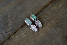 Load image into Gallery viewer, Green Kyanite Leafy Earrings