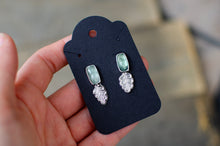 Load image into Gallery viewer, Green Kyanite Leafy Earrings