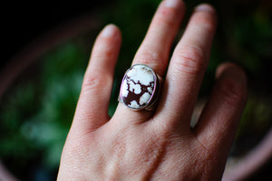 Wild Horse Sterling Silver Ring - Size 7