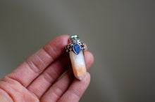 Load image into Gallery viewer, Australian Opal and Amphibole Quartz Crystal Pendant