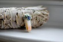 Load image into Gallery viewer, Australian Opal and Amphibole Quartz Crystal Pendant