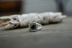Dendritic Agate Ring in Sterling Silver - Size 7.5