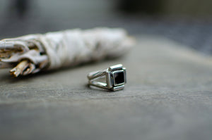 Dendritic Agate Ring in Sterling Silver - Size 7.5