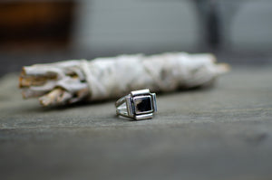 Dendritic Agate Ring in Sterling Silver - Size 7.5