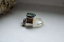 Load image into Gallery viewer, New Lander Variscite and Phantom Quartz Pendant