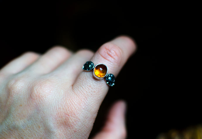 Amber Ring Stacker - Size 7.5