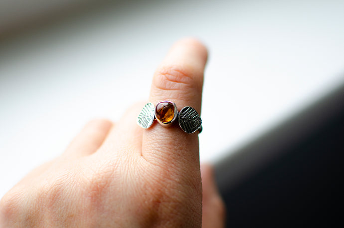 Amber Ring Stacker - Size 8