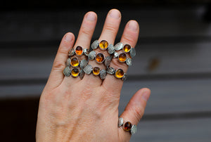 Amber Ring Stacker - Size 7.5