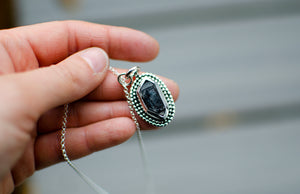 Tibetan Quartz Sterling Silver Pendant