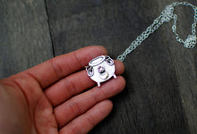 Load image into Gallery viewer, Witchy Cauldron Pendant with Swarovski Crystal - schilverjewelry